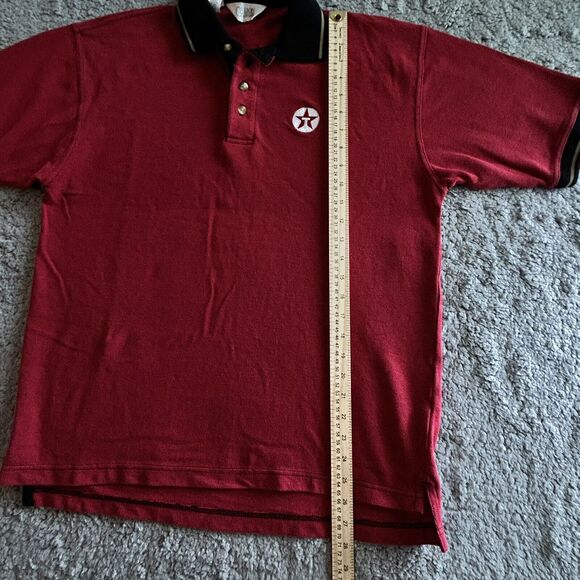 VTG Texaco Polo Shirt Mens Large Petroliana Gas Work Wear Casual Retro Logo - Picture 10 of 16